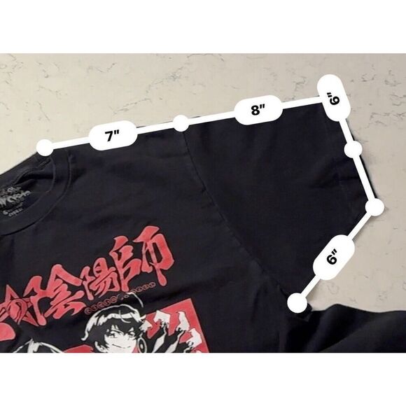 Twin Star Exorcist T-Shirt Size L Mens Black Short Sleeve Anime Japan Fast Ship - Picture 4 of 6